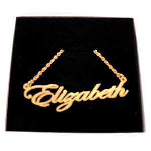 14K Gold Plated Name Necklace - Elizabeth